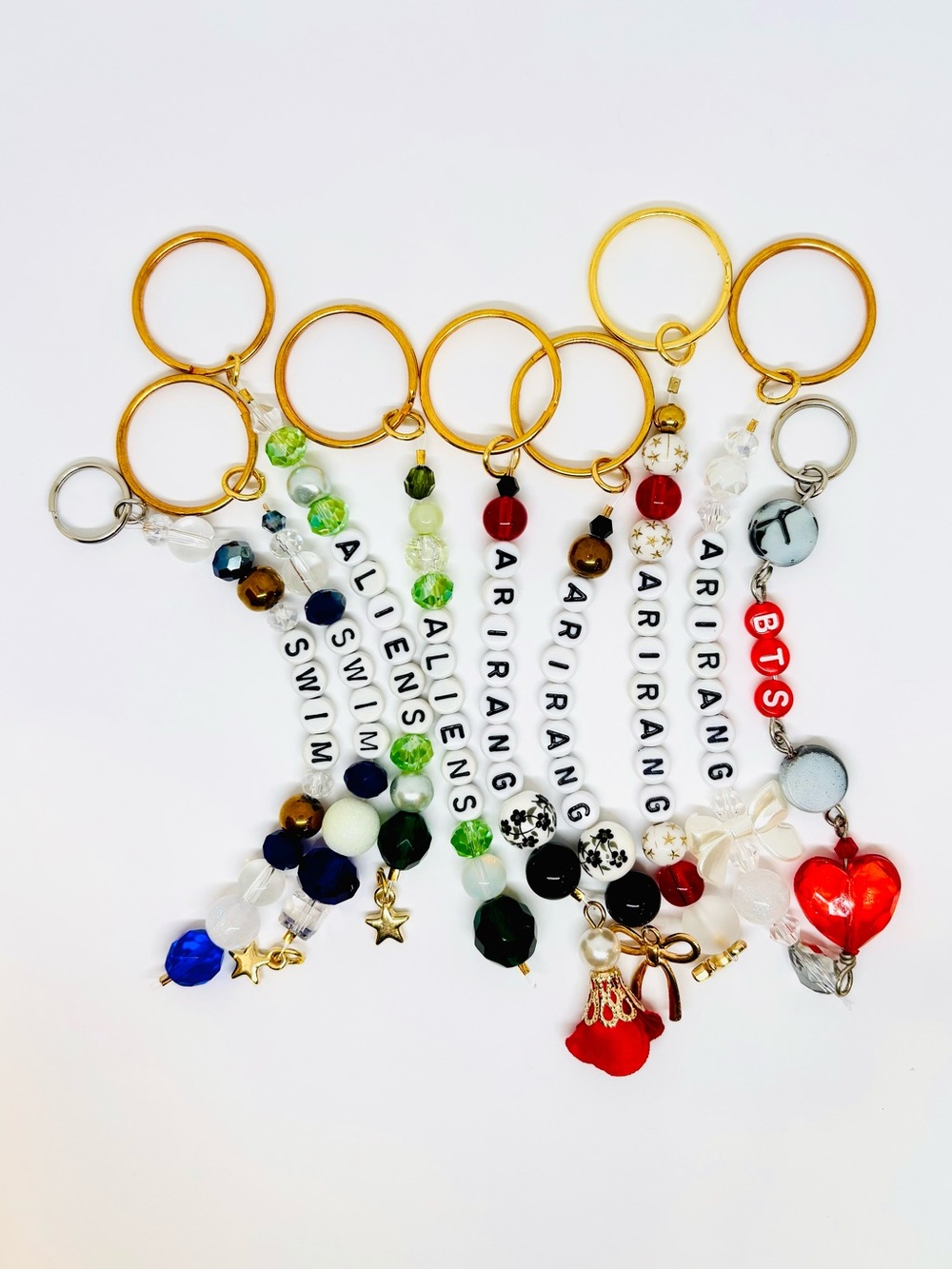 9/$10 BTS ARIRANG BEADED KEYCHAIN BUNDLE